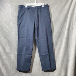 George Flat Front Chino Dress Pants Black 36W/30L  NWOT